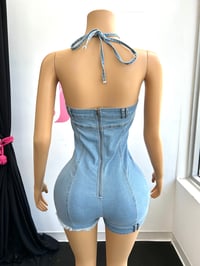 Image 2 of Denim Stretch Romper 