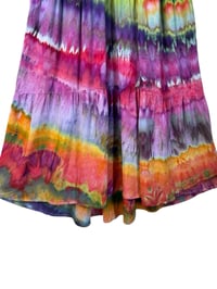Image 5 of L Woven Tiered Lightweight Long Sundress in Tropical Agate Ice Dye