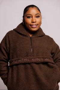 Image 3 of Brown Sherpa Fleece Hoodie