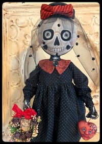 Image 2 of Widow MERRY WIDDER folk art doll creepy gothic