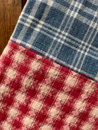 Image 2 of Antique Handloomed French Kelsch Fabric Stocking