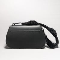 Image 3 of MOLLY - BLACK W/ SHEARLING ACCENT SHOULDER STRAP WRAP