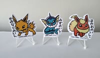 Image 1 of Pokémon Sticker Decal Lot (Jolteon, Vaporeon and Flareon)