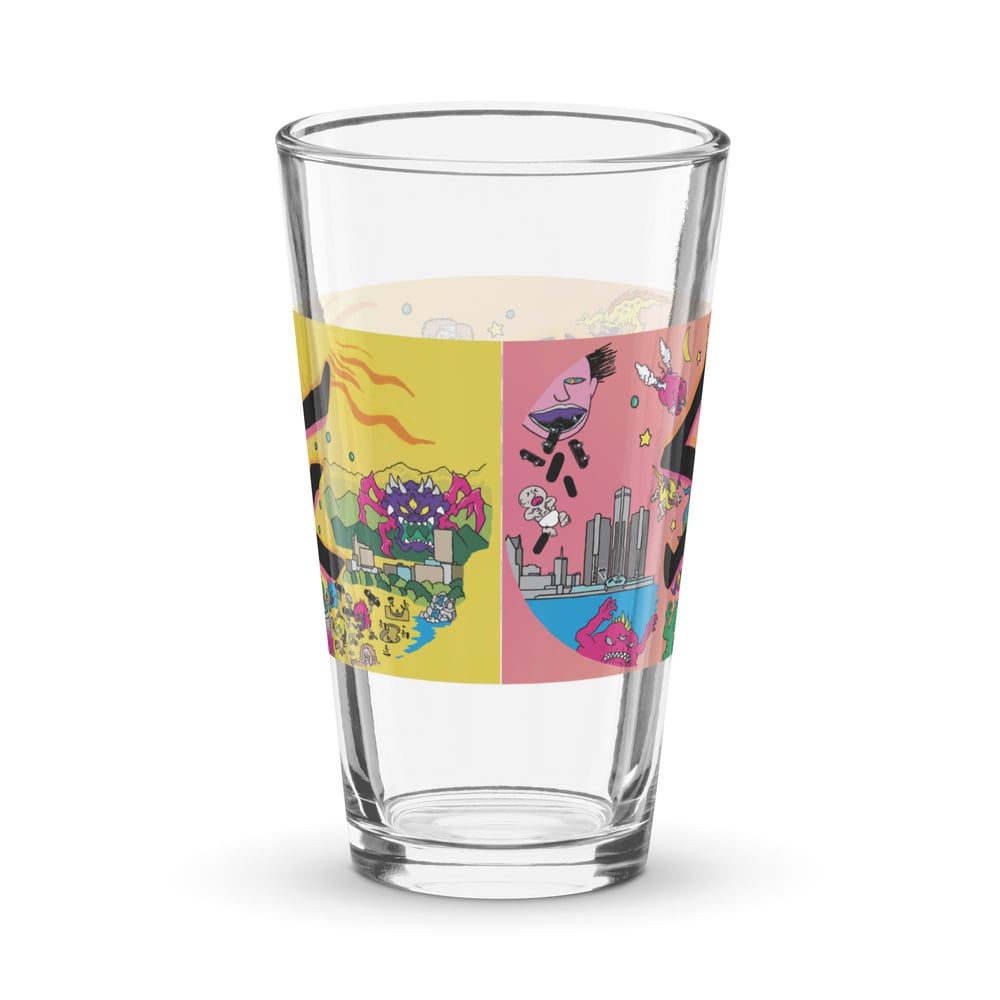 monster full deck pint glass
