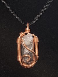 Black Phantom Lemurian Quartz Pendant #1 Minas Gerais, Brazil