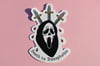 “death to transphobia” scream ghost face sticker!