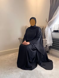 Image 1 of Aya Cape Abaya - Black 