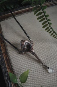 Image 3 of Huge vertebrae necklace with quartz drop