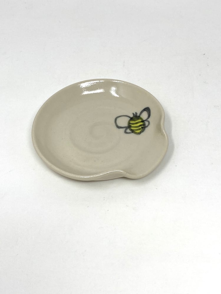 Image of Bee decorated small spoon rest