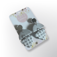 ‘Alaska Earrings’ grey mirror 