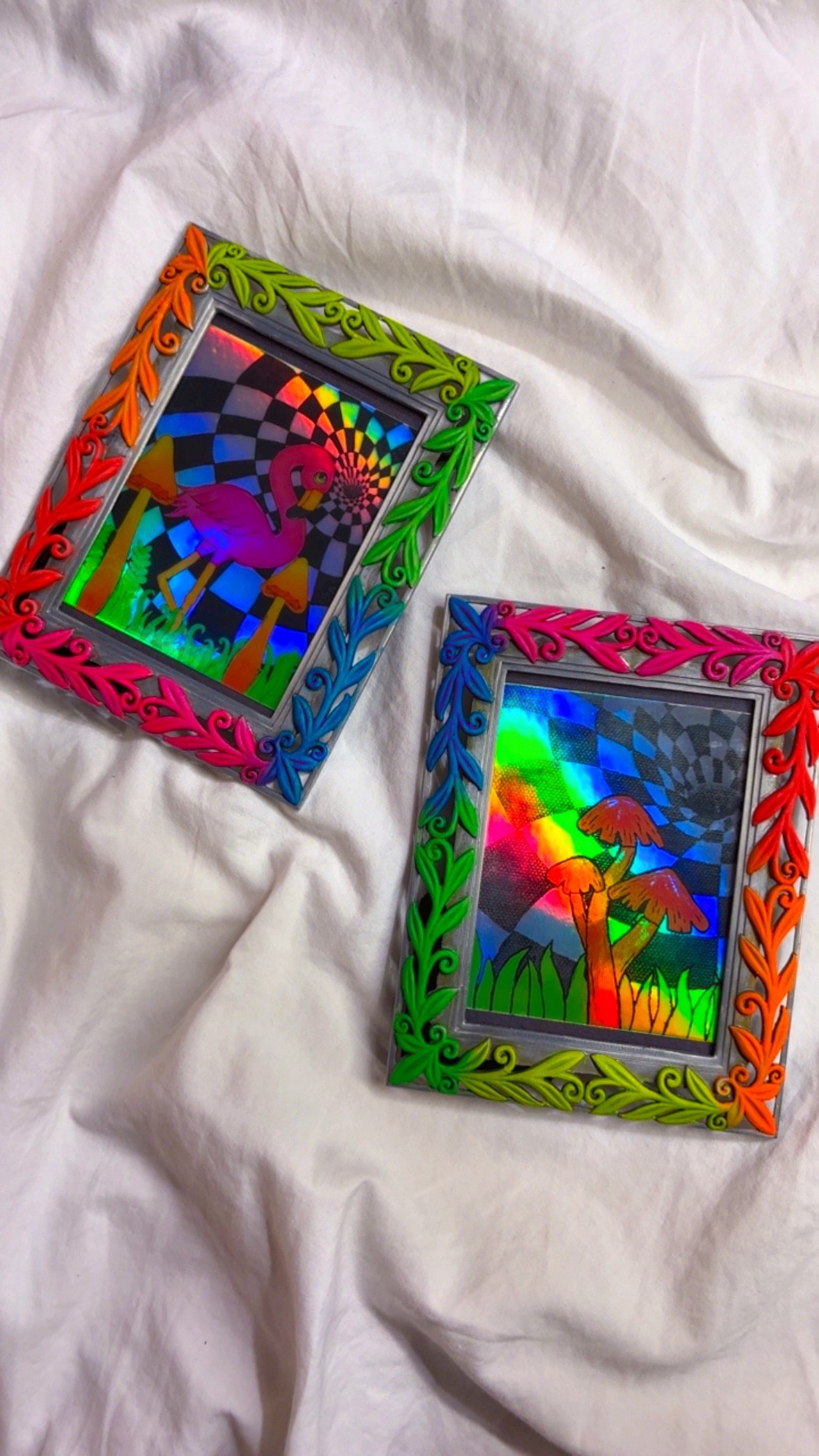Image of Blacklight frame with holographic sticker