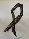 early 1970s silk leopard skinny scarf