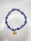 Dangle Elephant X Blue Evil Eye (BIG) Beads Protection Bracelet 