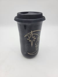 Image 2 of Black Moon Face Travel Mug 