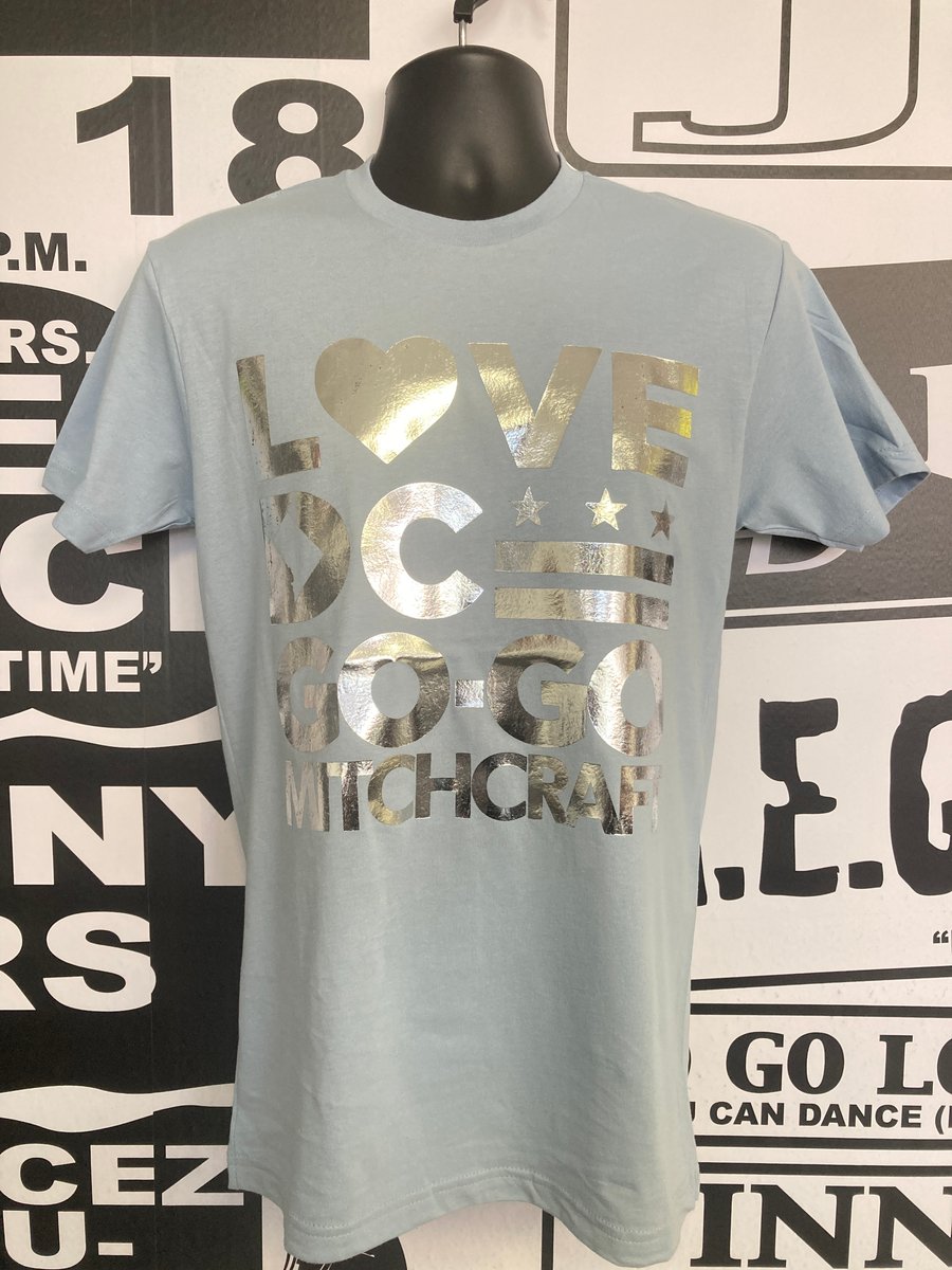 Image of Stone Blue/ Silver LOVE DC GOGO MITCHCRAFT Tee
