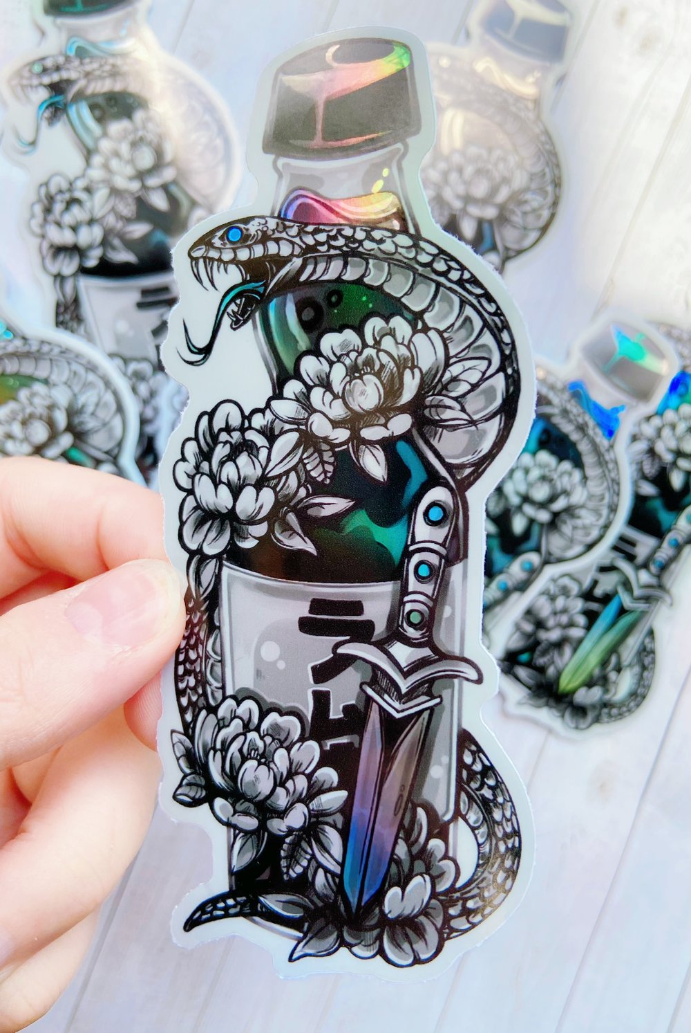 Tattoo Ink Ramune | Holographic Sticker