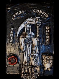 Santa Muerte Art in Black 
