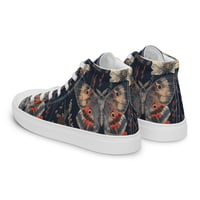 Image 13 of Grunge Goth Style Cottagecore Moth Men’s high top canvas shoes