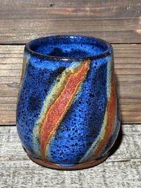 Image 2 of Blue and copper wine tumbler 