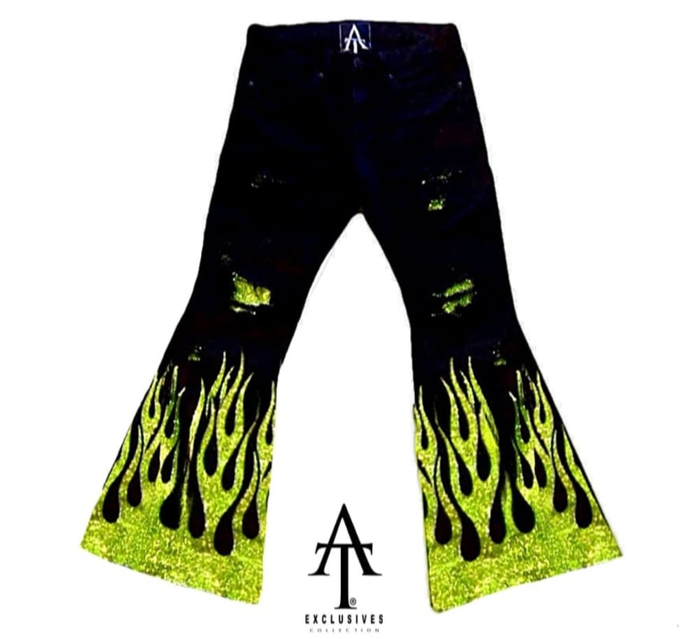 Image of Slime Glitter Flame Denim + Denim 