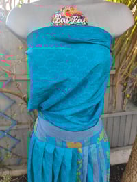 Image 3 of Milan Hareems/ Bloomer/ Balloon  trousers with matching head scarf - turquoise3 upto size 14