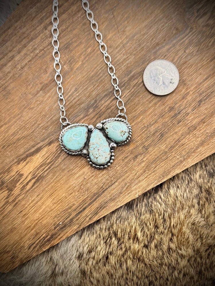 Image of Chunky Dry Creek 3 stone necklace