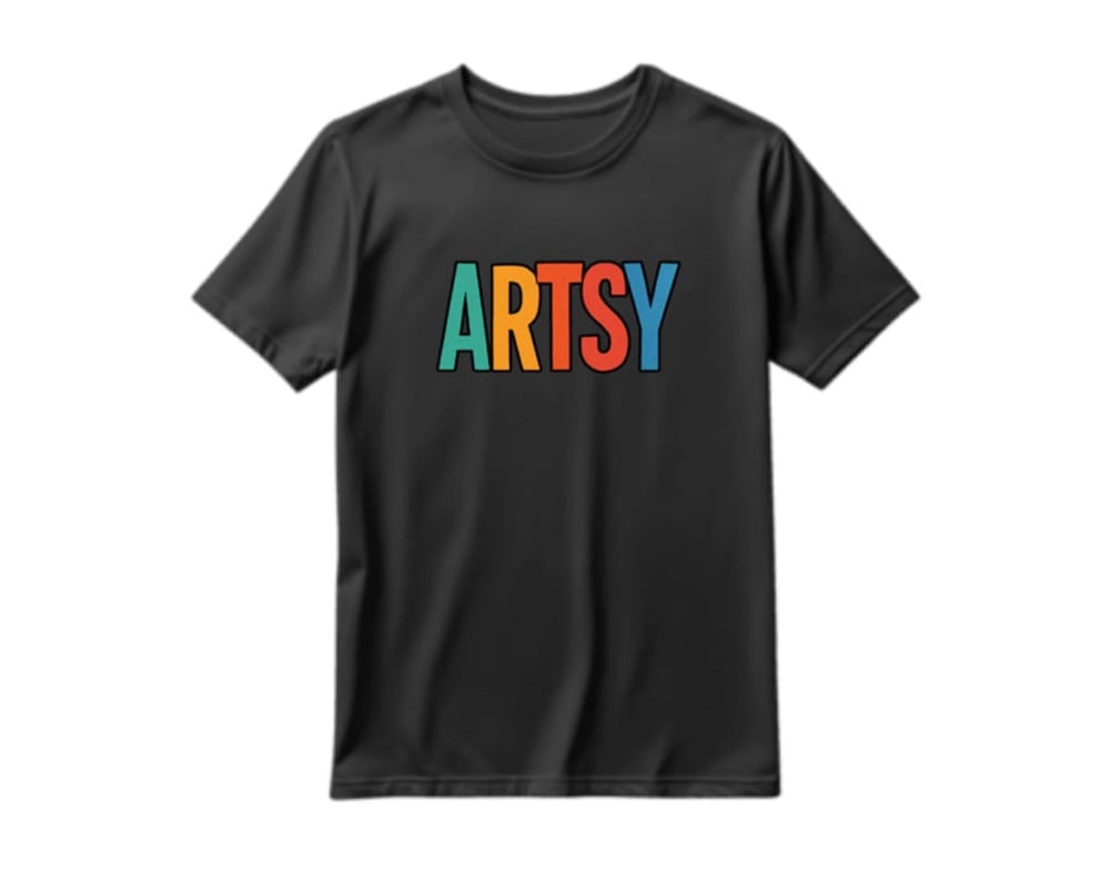 Image of Artsy Black Block Logo Tee