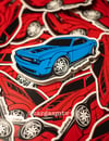 Ocean Blue Widebody Challenger Sticker