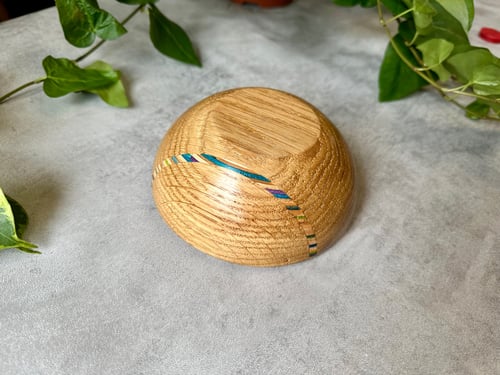 Image of Small Oak and pressed skateboard bowl