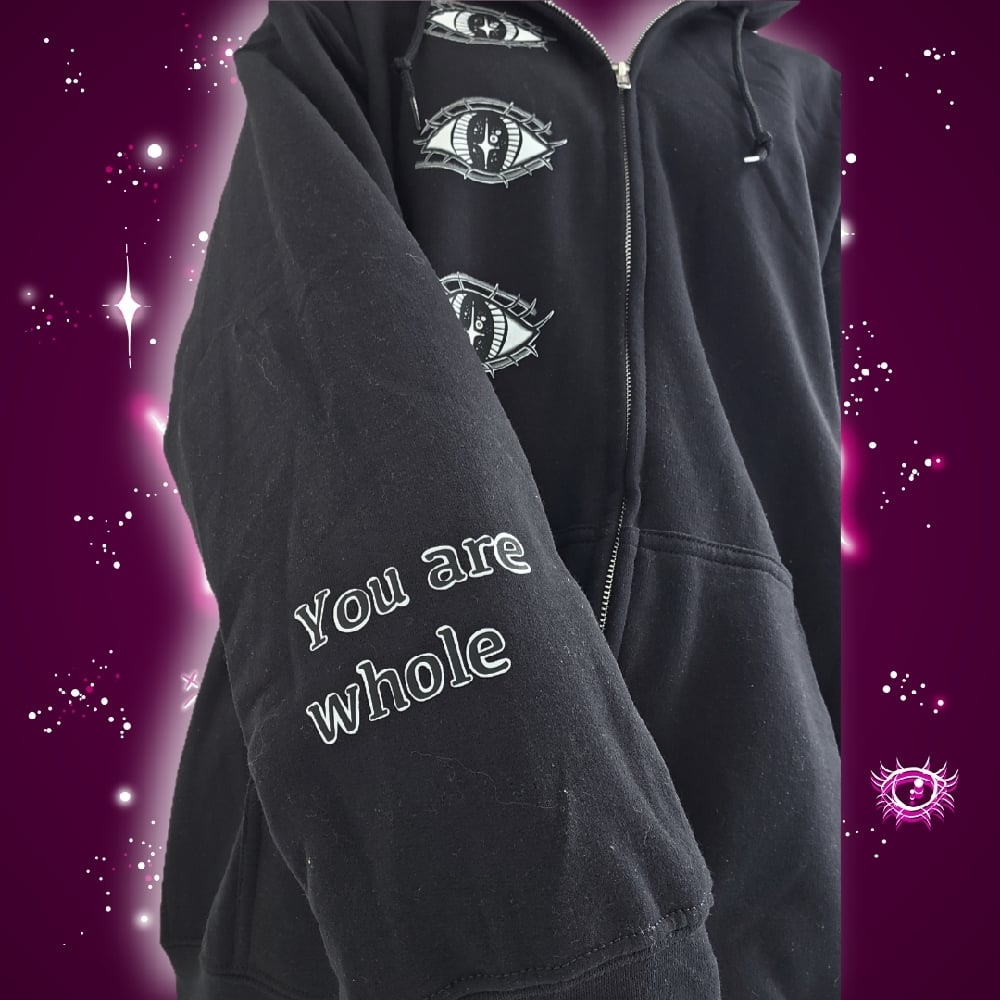 Image of You are whole just as you are zip up hoodie