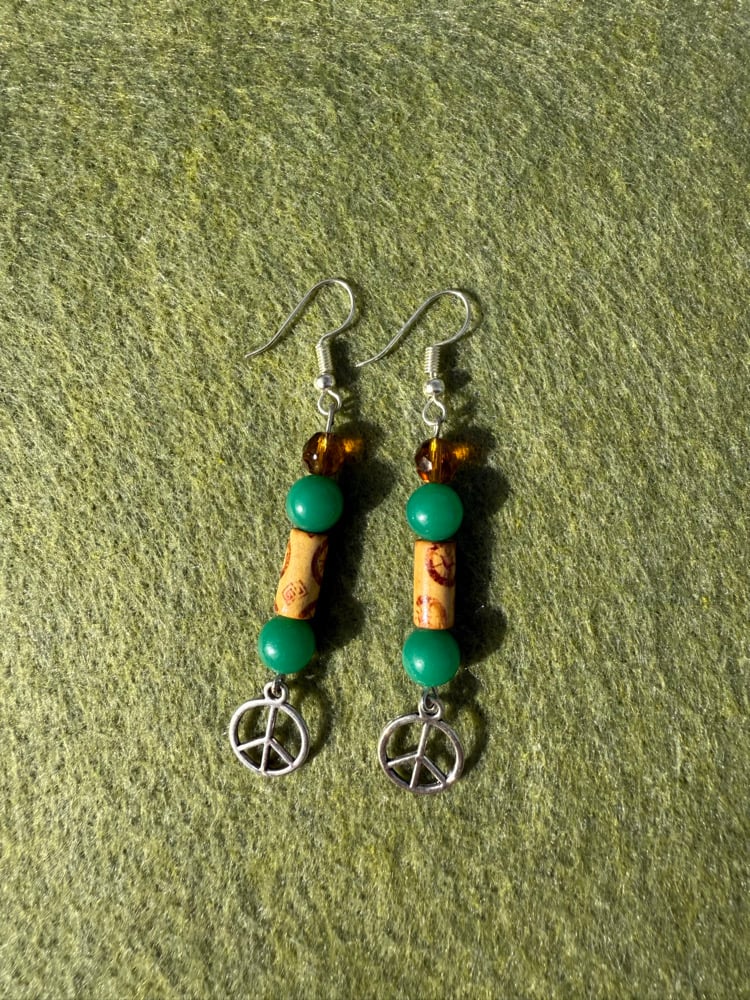 Image of โฎ๏ธ๐ Peace sign earrings ๐ค๐