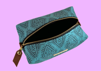 Image 2 of Teal boho makeup bag