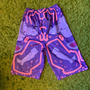Image of One-Off Collection Purple Muscle Baggy Shorts