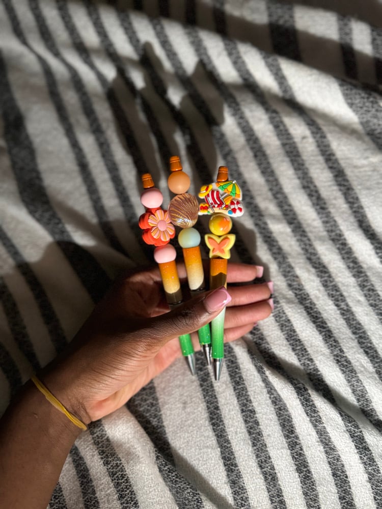 Image of Beaded Pens w Charms (spring/summer)