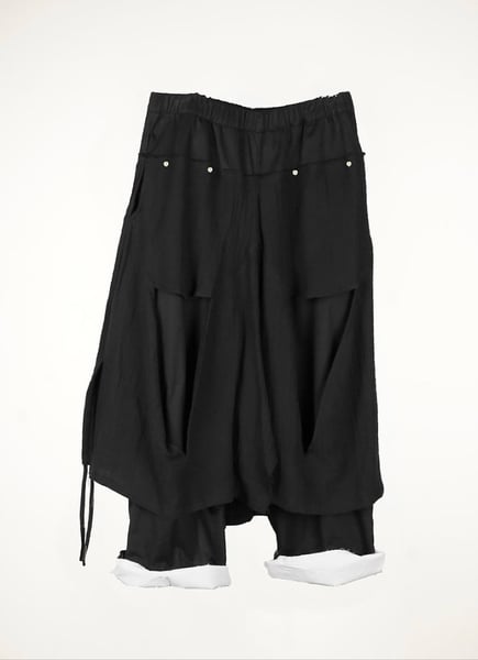 Image of ÆNRMÒUS - Double Layers Alterations Pants (Black)