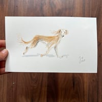 ORIGINAL ARTWORK - Saluki - 25x15cm