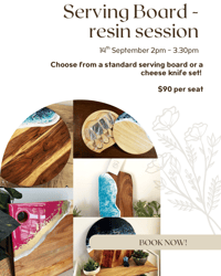 Serving Board Resin workshop