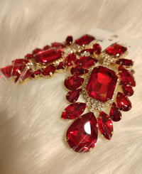 Image 3 of  DIVA RED CLIP EARRINGS 