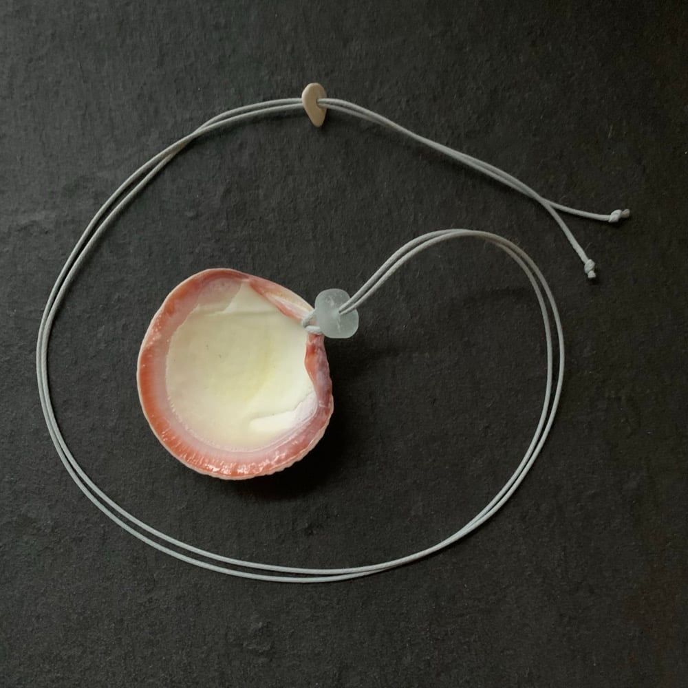 Image of Large shell and sea glass necklace