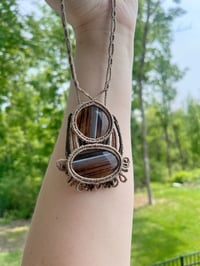 Image 3 of Montana Agate Macrame Necklace
