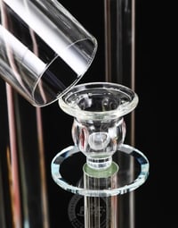 Image 3 of 48” Tall 10 Arms Clear Crystal Glass Candle Holders ,Champagne clear Candelabra for rent only 