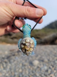 Image 6 of Aquamania Brown Sea Turtle Pendant