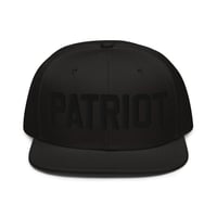 Image 1 of PATRIOT Black on Black Snapback Hat from PatriotsCo.com