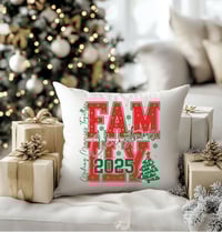 Image 1 of Making Memories Family Christmas 2025 Throw Pillow Cover
