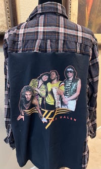 Vintage Gray/Black/Red/White Flannel Shirt Van Halen