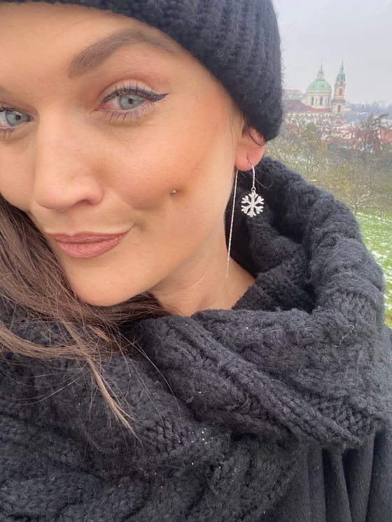 Image of Řetízkové náušnice vločky