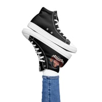 Image 1 of Julieta Women’s High Top Canvas Trainers (Black Edition)