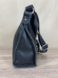Image 3 of The Sak black leather crossbody messenger handbag 