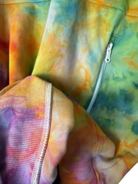 Image 8 of ♻️ UPCYCLED L Men's Half Zip Knit Pullover in Bright Ice Dye