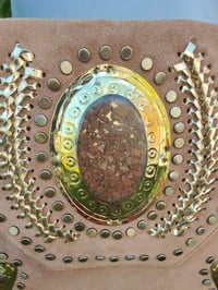 Image 4 of Yellowstone cross over body bag fringes / Moroccan stone TAN